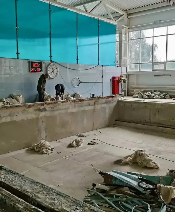 В чебоксарской спортшколе «Спартак» начали капитальный ремонт бассейна и системы водоподготовки