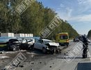 В Новочебоксарске около автозаправки произошло массовое ДТП: есть пострадавший