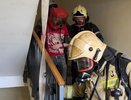 Чувашские пожарные спасали горожан из горящей высотки