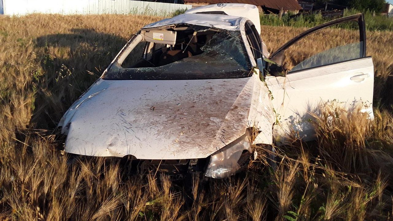 Главная картинка новости: В Чувашии нетрезвый водитель съехал в кювет и перевернулся