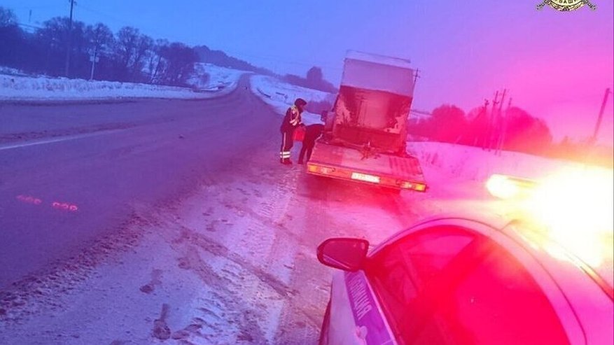 Главная картинка новости: Сотрудники ГИБДД помогли водителю с заглохшим автомобилем на трассе в Чувашии